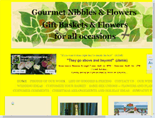 Tablet Screenshot of gourmetnibblesandbaskets.com